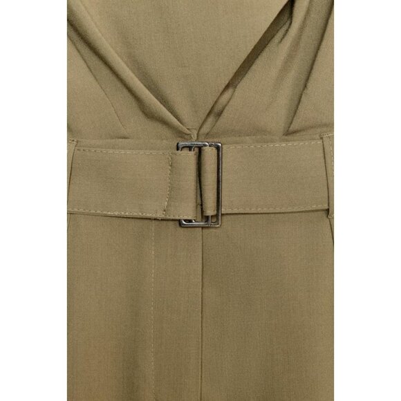 ZARA SHOULDER PAD PLAYSUIT WITH BELT - Picture 8 of 8